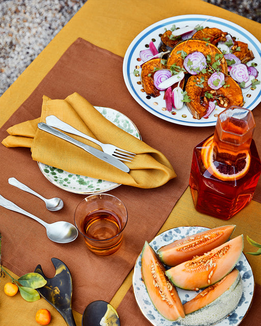 Rust 100% French Flax Linen Placemats (Set of Four)