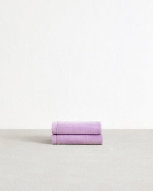 Violet 100% Cotton Terry Face Washers (Set of Two)