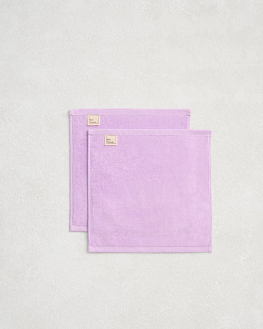 Violet 100% Cotton Terry Face Washers (Set of Two)