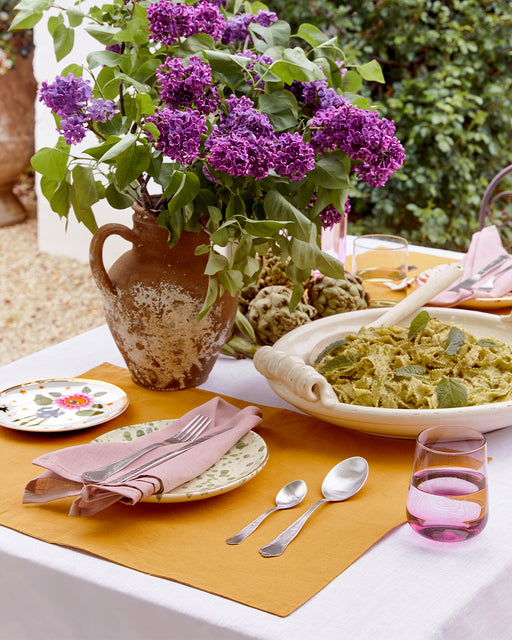 White 100% French Flax Linen Tablecloth