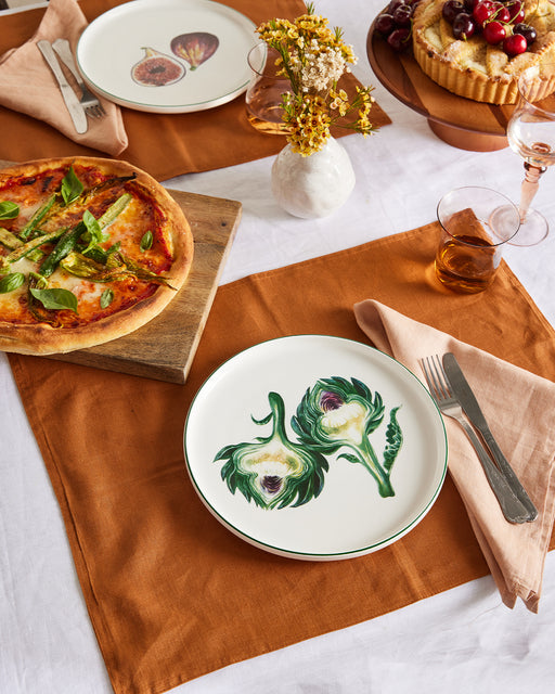 White 100% French Flax Linen Tablecloth