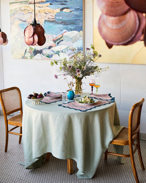 Sage 100% French Flax Linen Tablecloth