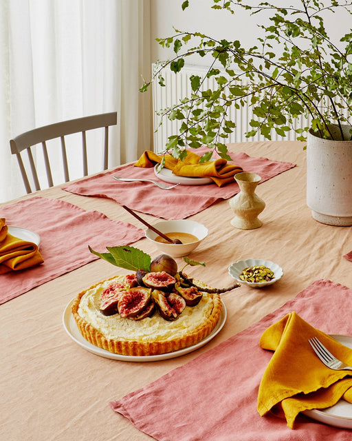 Pink Clay 100% French Flax Linen Placemats (Set of Four)