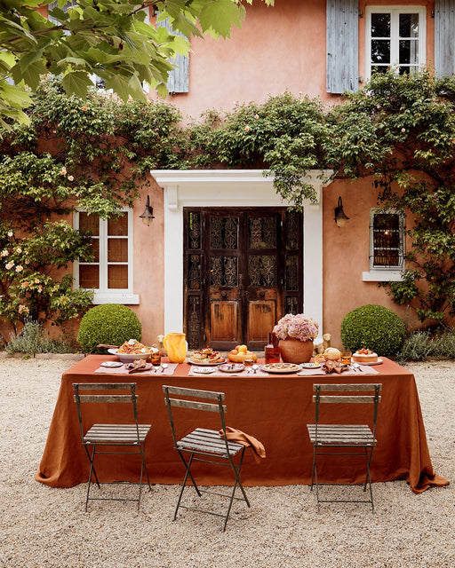 Rust 100% French Flax Linen Napkins (Set of Four)