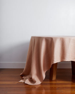 Terracotta 100% French Flax Linen Tablecloth