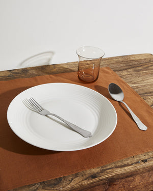 Rust 100% French Flax Linen Placemats (Set of Four)