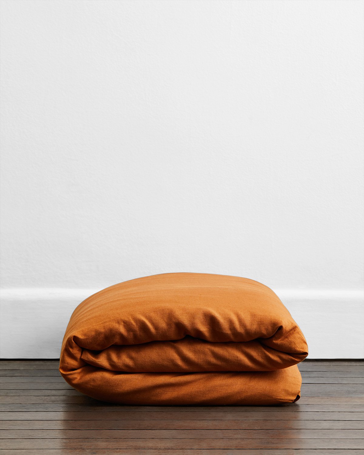 Rust 100% French Flax Linen Duvet Cover