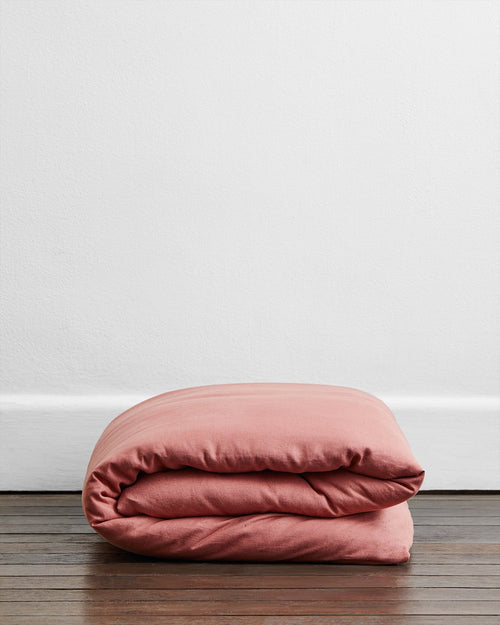 Pink Clay 100% French Flax Linen Duvet Cover