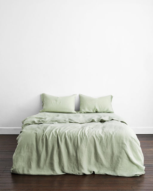 Sage 100% French Flax Linen Duvet Cover