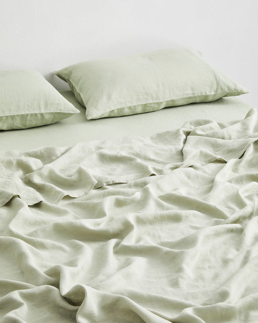 Sage 100% French Flax Linen Flat Sheet