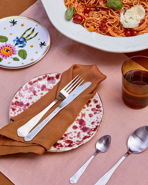 Rust 100% French Flax Linen Tablecloth