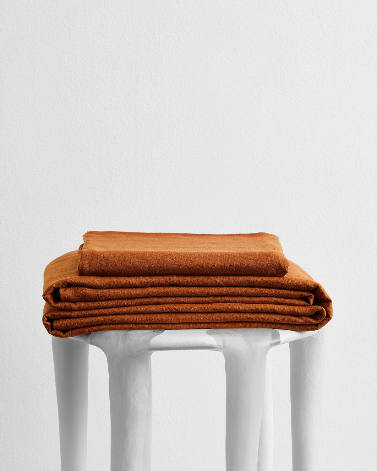 Rust 100% French Flax Linen Sheet Set