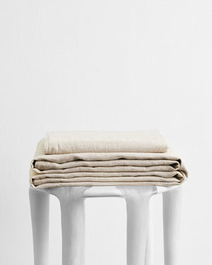 Oatmeal 100% French Flax Linen Sheet Set