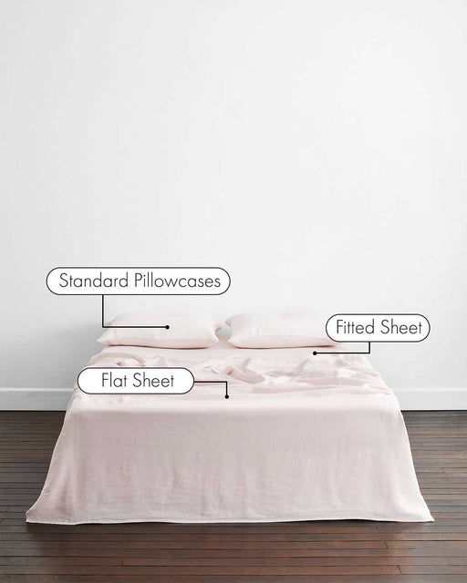 Rosewater 100% French Flax Linen Sheet Set