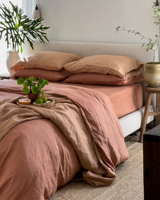 Hazelnut 100% French Flax Linen Bedding Set