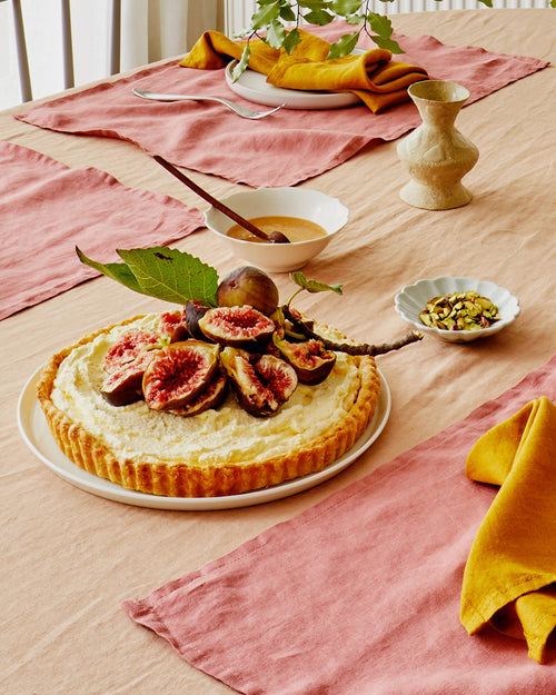 Pink Clay 100% French Flax Linen Placemats (Set of Four)