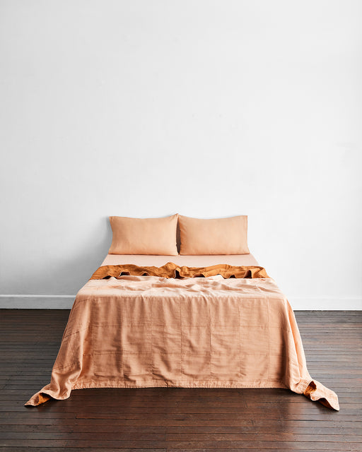 Terracotta & Rust Two-Tone Quilt